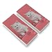 Persian Cat White Kitten on Fuchsia Eraser Set of 2