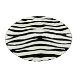 Zebra Bold Stripe Round | Zebra Collection | Faux Fur Rug | 5 foot