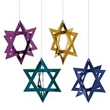 Star of David Mini-3D Decoration - 4" x 4" (8 count)