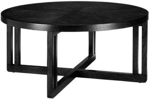 Martha Stewart Living™ Lombard Round Coffee Table, COCKTAIL, CERUSED BLACK