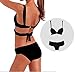 Blidece Swimsuit Sexy Swimwear Black Swim Bikini Bandeau Push-up Top Hipkini Bottom Black S