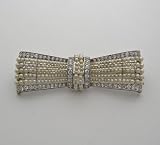 Antique 1930's Platinum Seed Pearls And Diamond Pin