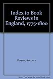 Index to book reviews in England, 1775-1800