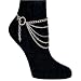 5 Row Chain Anklet, Medium In Silver Tone