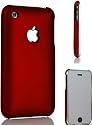 Matt Finish Soft Touch Back Case For iPhone 3G / 3G S (Red) With Free Mirror Screen Protector By I-Zone Accessories