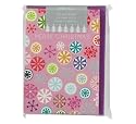 Paperchase Small Pack Of 10 Charity Cards. Pink Snowflake Design