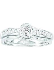 0.50CTW ROUND CENTER DIAMOND BRIDAL SET