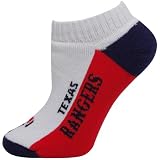 MLB Texas Rangers Women's Script Ankle Socks - White