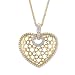 C.Z. Puffed Heart Vermeil Plated (.925) S/S Pendant (Holiday Special) WOW Get extra 30% off and Free Shipping when you add this item to your shopping cart