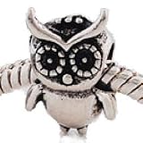 © Believe Beads x1 Owl Charm Bead will fit Pandora/Troll/Chamilia Style Charm Bracelet, slide on slide off charm bead.