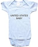 UNITED STATES BABY - USA BABY - Country Series - White, Blue or Pink Onesie / Baby T-shirt