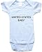 UNITED STATES BABY - USA BABY - Country Series - White, Blue or Pink Onesie / Baby T-shirt