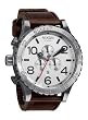 Nixon - 51-30 Chrono Leather - Silver / Brown