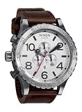 Nixon - 51-30 Chrono Leather - Silver / Brown