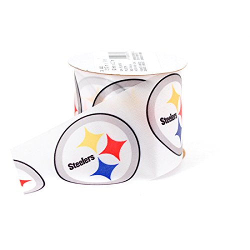 Offray Sports NFL Football Pittsburgh Steelers Ribbon, 2-1/2
