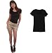 ArTeeCollage Women's Luxury Modal Fitted Black Top S M L