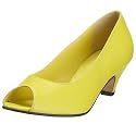 d.co copenhagen, WF1211, Low heel pump open toe, Womens Fashion, yellow