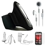 Black Moisture Resistant Protective Neoprene Exercise Workout Armband with  ....