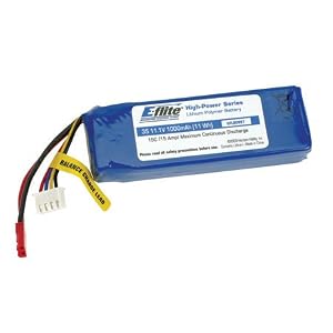 1000mAh 3S 11.1V 15C LiPo 20AWG JST Balancer by E-flite