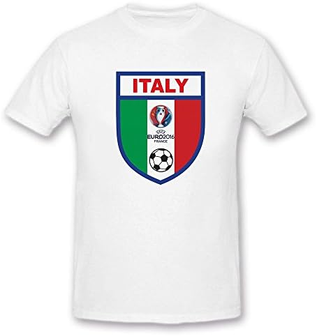 Lomer Men's Customized UEFA Euro 2016 France Official Logo Premium Tee Shirt 2XL White 17
