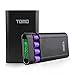Tomo V8-4 Portable Extra LCD Display 18650 USB Battery Charger Power Bank with 4 Slots For iPhone Samsung HTC iPad (Black)