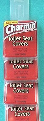 Charmin Travel Toilet Seat Covers 5 Pieces Clipstrip (Pack of 9)