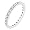 Rhodium Plated Cubic Zirconia Channel Set Eternity Band in Size 5