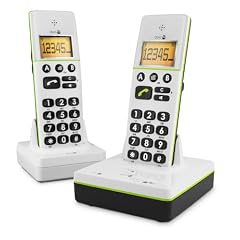 Doro PhoneEasy 336w Duo schnurloses Telefon (DECT, Mobilteil inkl. Ladeschale, extra gro�e Zeichen) wei�