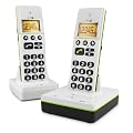 Doro PhoneEasy 336w Duo schnurloses Telefon (DECT, Mobilteil inkl. Ladeschale, extra gro�e Zeichen) wei�