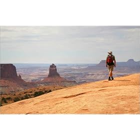 photographie Hiker on top of Whale Rock looking out towards Candlestick Rock in the Island in the...