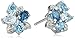 Amazon Collection Sterling Silver Mixed-Blue Topaz and Diamond Earrings