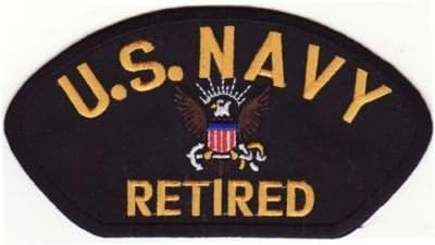 US NAVY RETIRED CAP Embroidered Vet POW Military Sailor Biker MC Patch PAT-1912