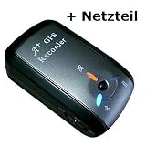 i-Blue 747A+ Bluetooth GPS Trip Recorder (Datenlogger mit Bluetooth und USB Receiver Funktion), Geotagger Photo Tagger mit 110-240V Ladenetzteil und KFZ-Adapter / 66 Kan�le / AGPS / variable Updaterate 1-5 Hz / 125.000 Wegpunkte / Windows + Macvon "i-Blue"