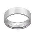 Personalized Titanium 7mm Flat Engraved Wedding Band