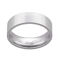 Personalized Titanium 7mm Flat Engraved Wedding Band