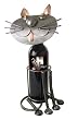 Olivia the Cat Handcrafted Metal Bottle Sculpture
