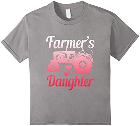 Kids Farmers Daughter - Tractor Lovers - T Shirt 10 Slate