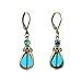 Earrings - E241 - Teardrop Window Pane and Crystal title=