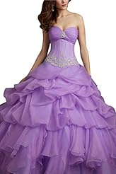   Organza  Ball Gown Quinceanera Dress  With Ruffles