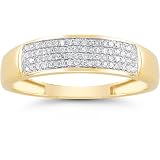 Men's 1/4 Carat Diamond Wedding Band in 14K Yellow Gold