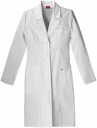 Dickies Medical Scrubs 82401 Women's Jr Fit EDS Pro. Whites 37-inch Lab Coat