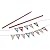 ELSKY Mini Happy Birthday Cake Bunting Banner Cake Topper - Multicolor Pennant Flags with Gold Dots Straw Pole