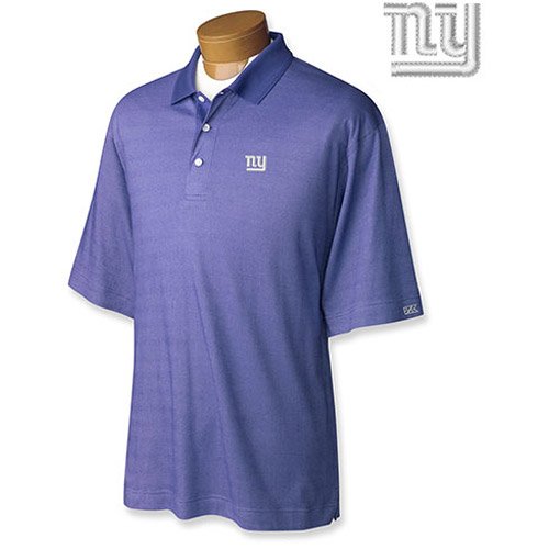 NFL New York Giants Men's DryTec Birdseye Polo, Tour Blue, Medium