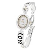 Geneva Platinum Peace Love Joy Bracelet Watch by SilverBin