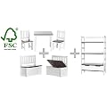Kindersitzgruppe Kindertruhenbank Wandregal Kinderm�bel Set wei�/kolo