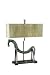Tamil Horse Table Lamp in Olive Bronze
