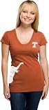 Texas Longhorns Women's Orange Cossett Mascot Deep V-Neck Tee