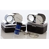 SE 10X 20X 30X 21mm Chrome Loupes Pocket Magnifier New 3Pc