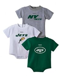 New York Jets Newborn Boys 0-3 Month 3 piece Bodysuit Set
