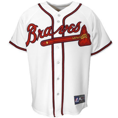 MLB Atlanta Braves Youth Short Sleeve 6 Button Synthetic Replica Jersey